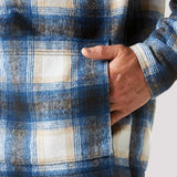 Wrangler Men's Tan & Blue Flannel Shacket