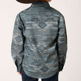 Roper Kid's Grey Fog Aztec Shirt