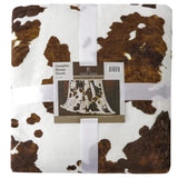 Elsa Brown Cowhide Sherpa Throw