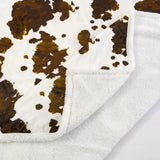 Elsa Brown Cowhide Sherpa Throw