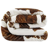 Elsa Brown Cowhide Sherpa Throw