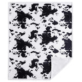 Elsa Black Cowhide Sherpa Throw