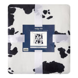 Elsa Black Cowhide Sherpa Throw