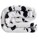 Elsa Black Cowhide Sherpa Throw
