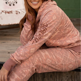Hooey Women's Telluride Pink & Tan Aztec Hoodie
