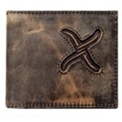 Twisted X Distressed Brown Bifold Wallet