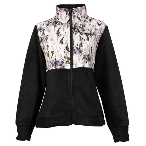 Hooey Women's Black/Print Fleece Coat