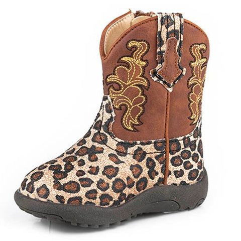 Roper Infant Leopard Glitter Boots