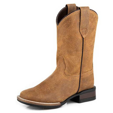 Roper Youth Tan Suede Boots