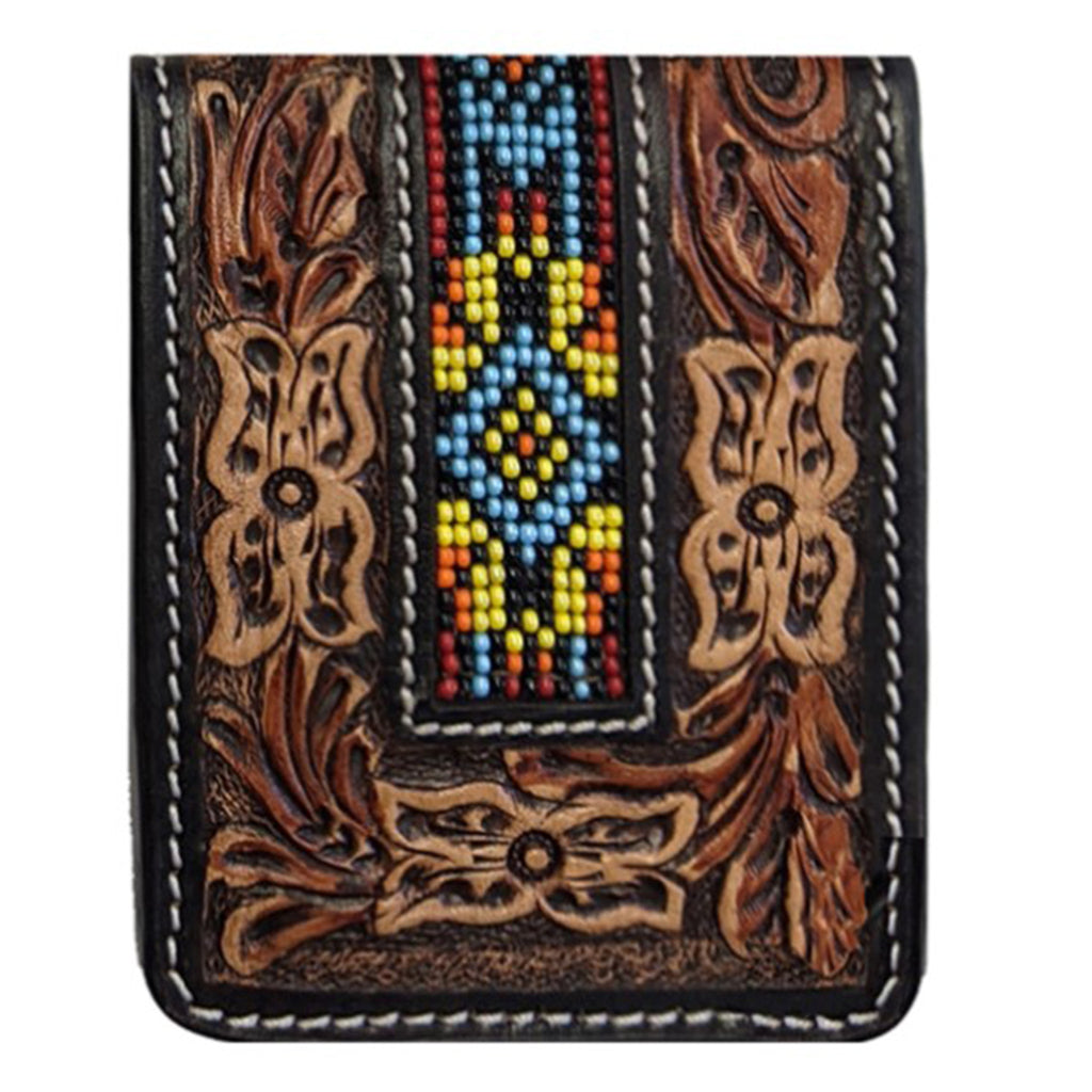 Twisted X Beaded Front Pocket Wallet