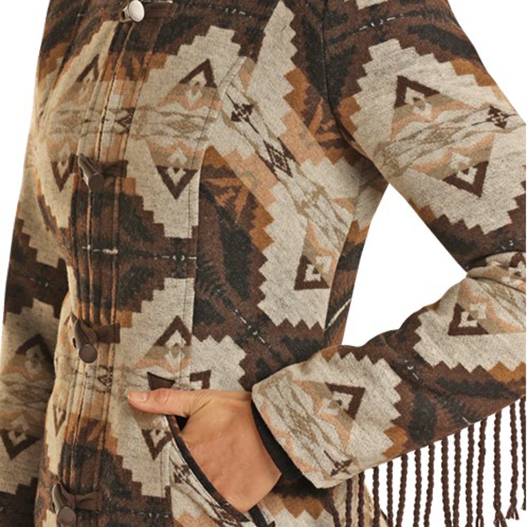 Womens aztec wool coat cheap