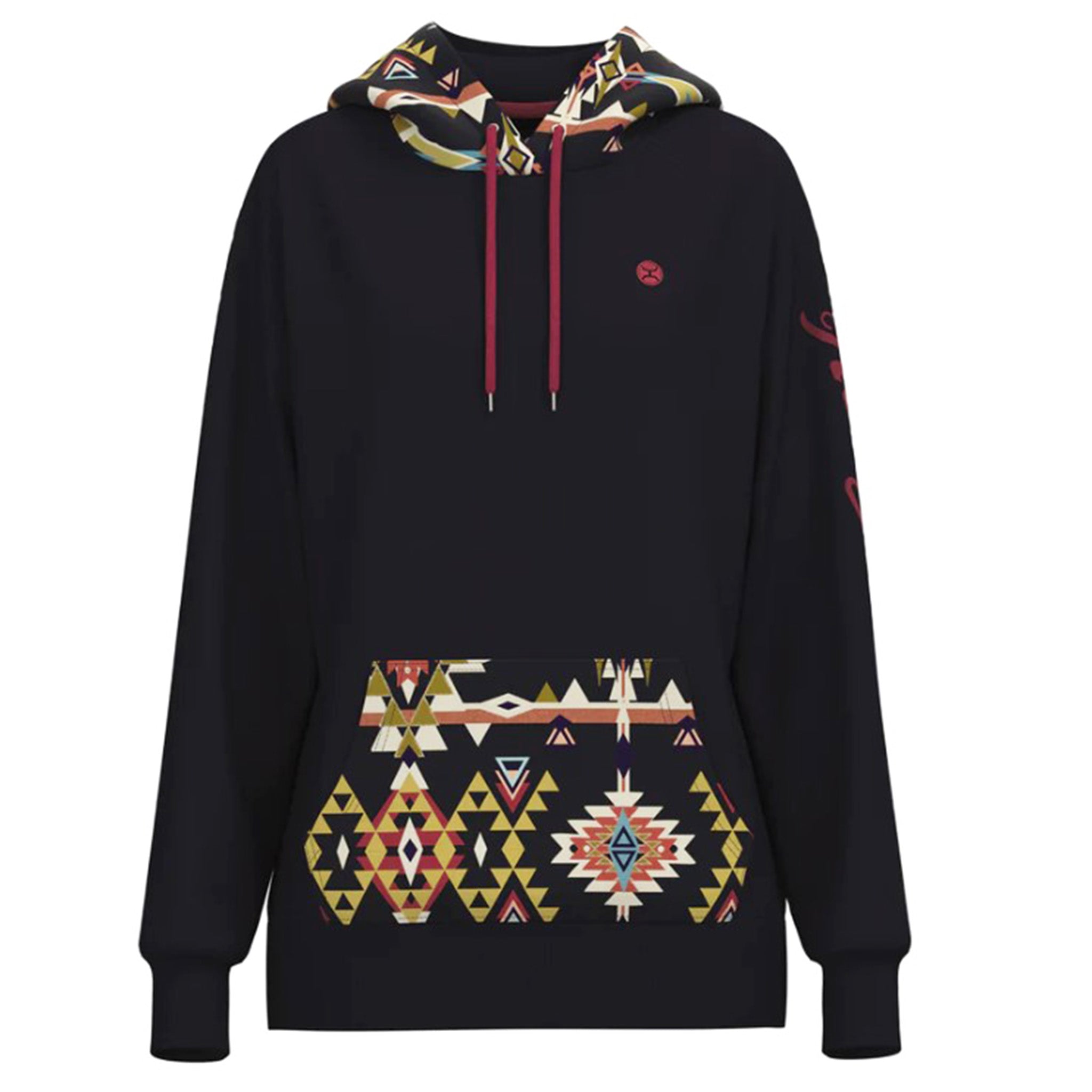 Hooey Women's Navy Aztec Hoodie - Main Image