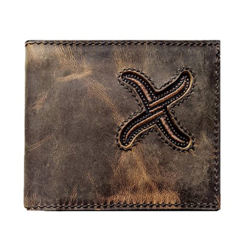 Twisted X Distressed Bomber Brown Bifold