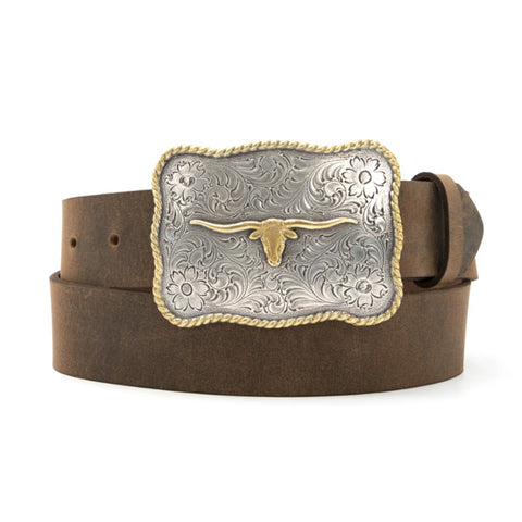 Cody James Men's Scalloped Long Buckle Belt