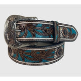 Roper Women's Brown Floral Tooled Belt