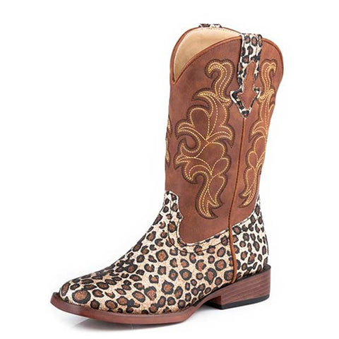 Roper Kid's Leopard Glitter Boots