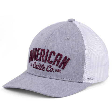 American Cattle Company Grey & Maroon Cap
