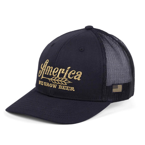 We Grow Beer Black & Gold Embroidered Cap