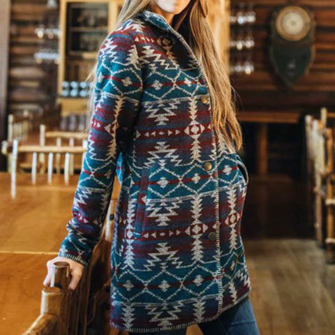 Outback Women's Beet Aztec Long Moree Jacket