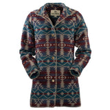 Outback Trading Women's Beet Aztec Long Moree Jacket