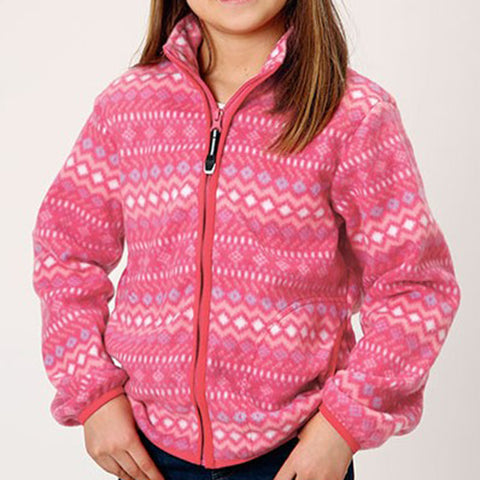 Roper Youth Pink Aztec Fleece