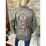 Women's Montana Co Brown/Pink Aztec Utility Jacket