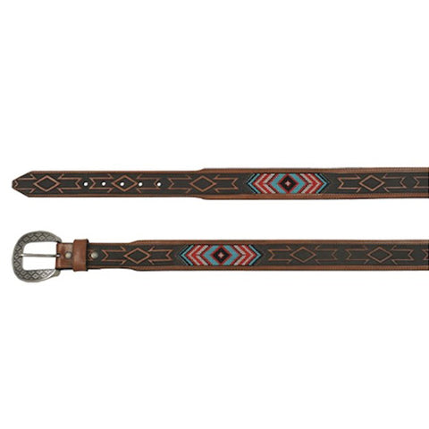 Red Dirt Men's Needlepoint Inlay Belt