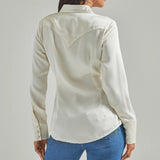 Wrangler Women's Antique White Satin Shirt