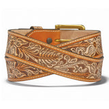 Justin Men's Tan Vintage Floral Belt