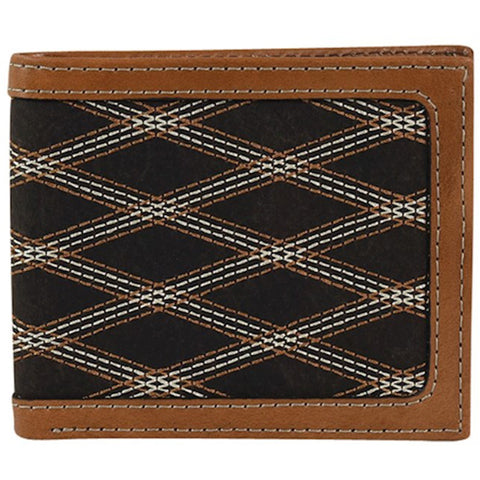 Justin Men's Slim Bifold Crisscross Wallet