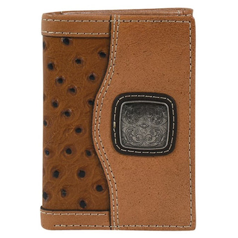 Men's Justin Ostrich Trifold