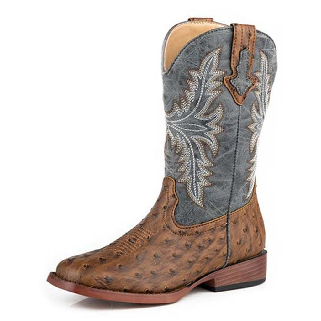Roper Youth Brown and Navy Boots