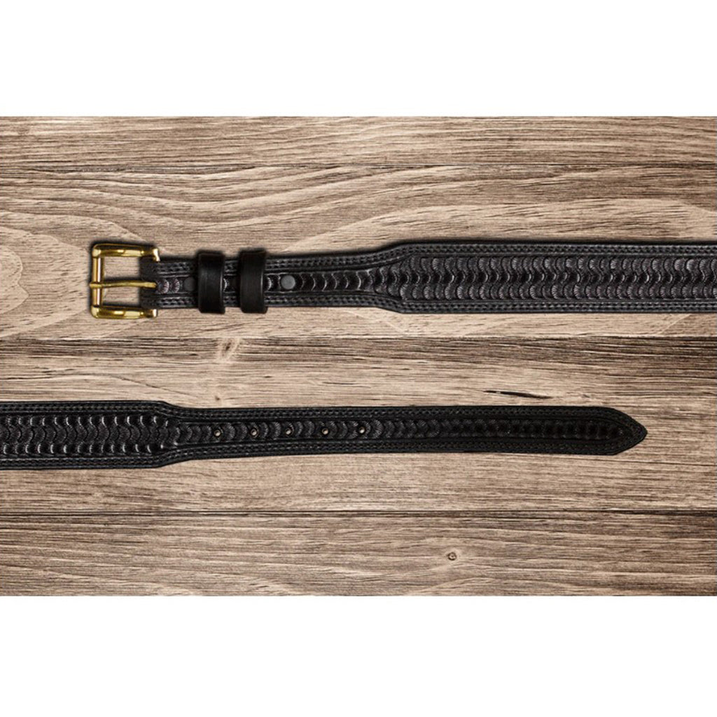 Texas Saddlery Men's Black Swirl Taper Belt