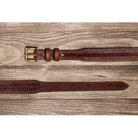 Texas Saddlery Men's Choc Swirl Tapered Belt