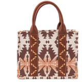 Wrangler Southwest Small Cream/Tan Crossbody Tote