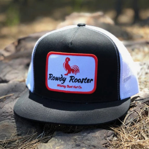 Whiskey Bent Black Rowdy Rooster Cap