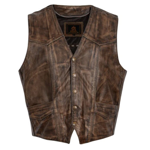 STS Ranchwear Vintage Brown Chisum Vest