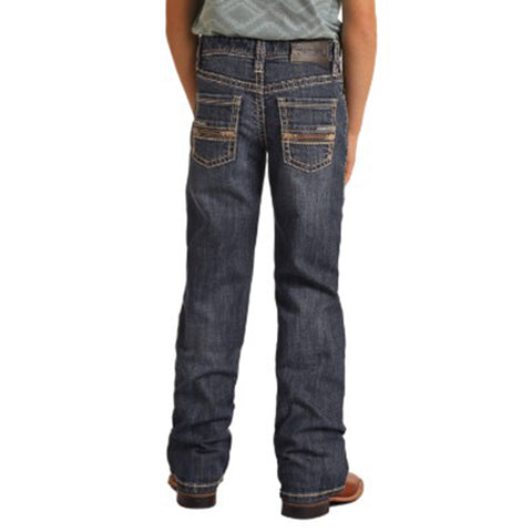 Rock & Roll Boy's Dark Wash Bootcut