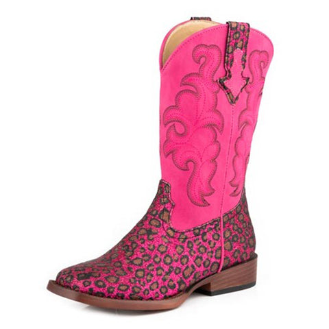Roper Kid's Pink Glitter Wildcat Boots