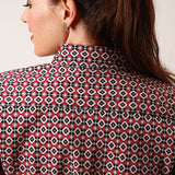 Roper Women's Red Diamond Print Shirt