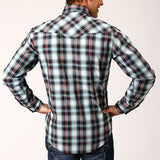Roper Men's Black White Red Plaid Shirt