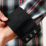 Roper Men's Black White Red Plaid Shirt