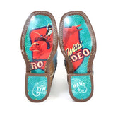 Tin Haul Boy's Bull Rider Square Toe Boot