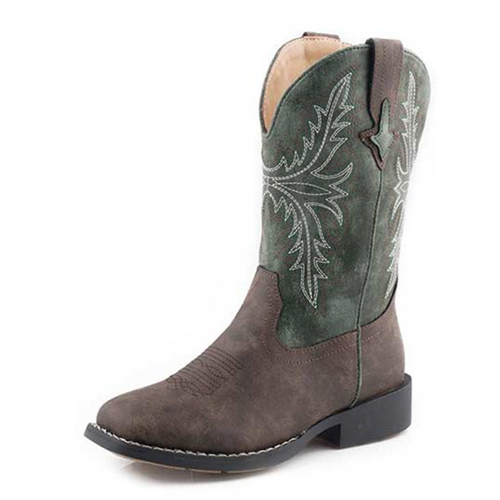 Roper Kid's Brown Green Boots