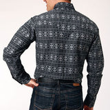 Roper Men's Black Aztec Stripe Shirt