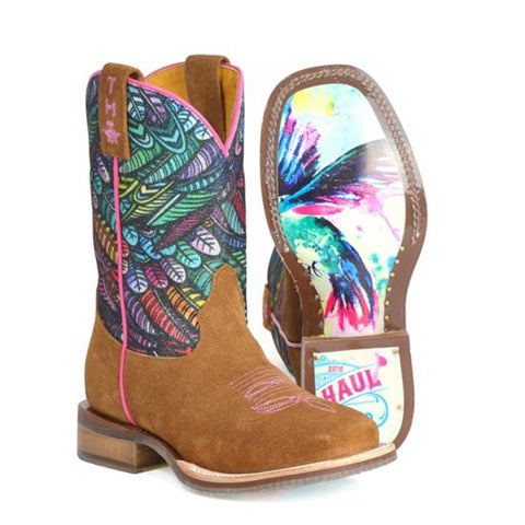 Tin Haul Kid's Brown/Hummingbird Boots
