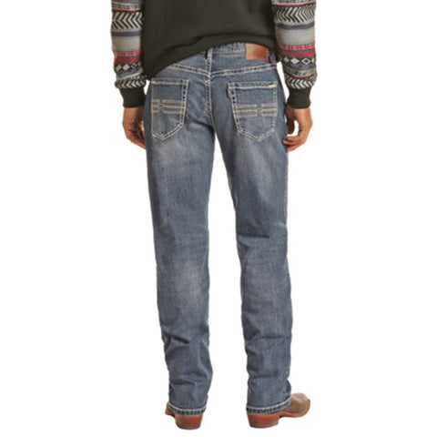 Hooey Men's Relaxed Tapered Bootcut Jeans