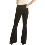 Rock & Roll Women's Black Corduroy Flare Jeans