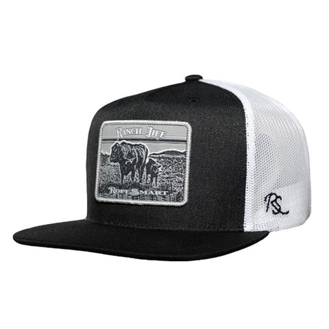 Rope Smart Black Ranch Life Monochrome Cap
