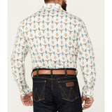 Rock & Roll Men's Cream Skull & Aztec Shirt